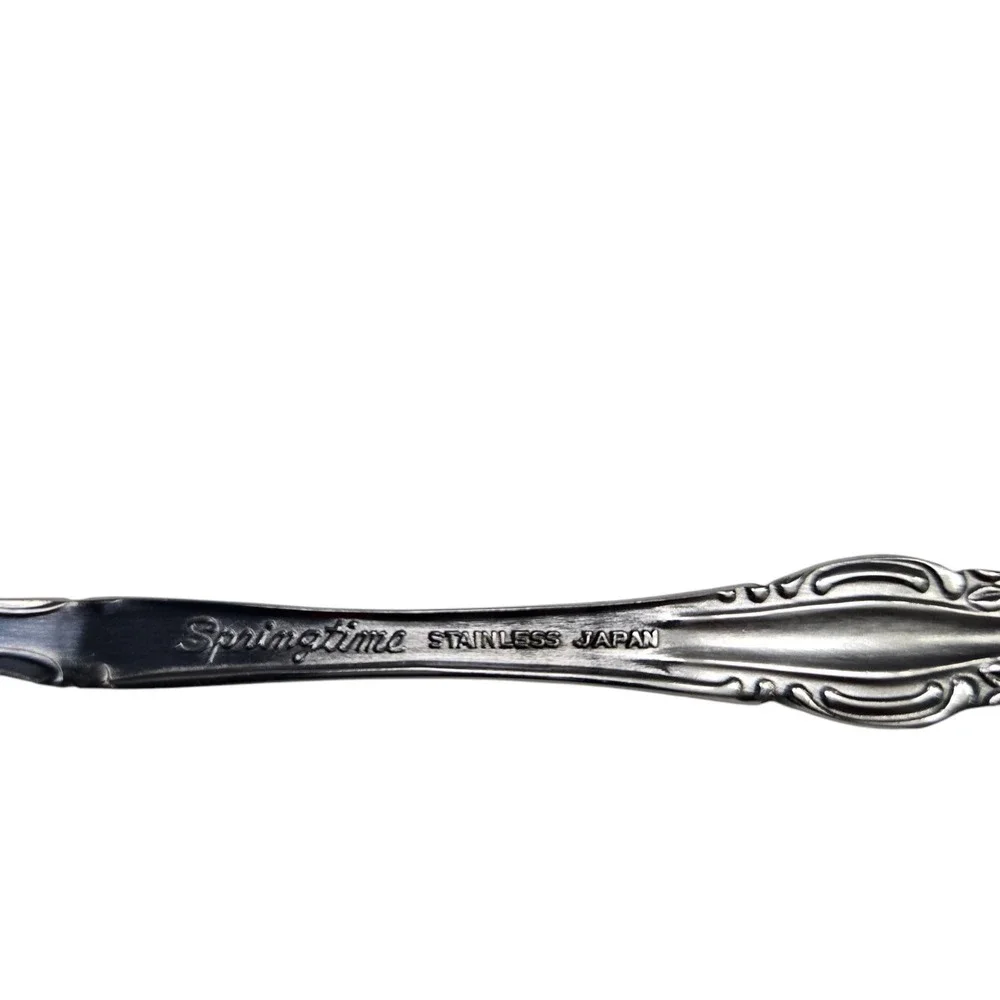 Unknown Maker SPRINGTIME Stainless Japan Flatware 6 Cocktail/Seafood Forks New